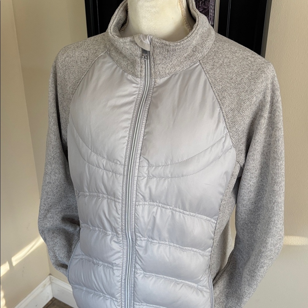 London Fog Puffer Down Sweater Jacket